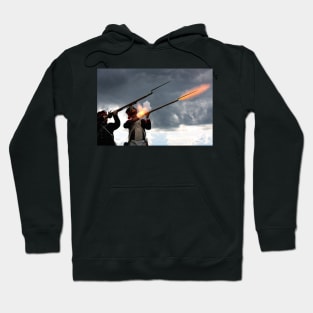 historical gun, a gun shot Hoodie